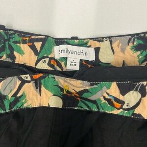 Emily and Fin high waisted wide leg black shorts size small